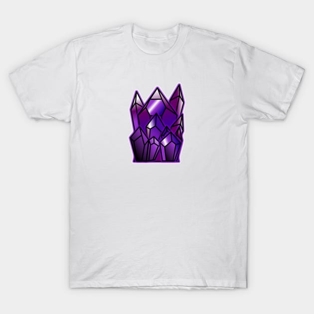 Amethyst Cluster T-Shirt by Joselitoq